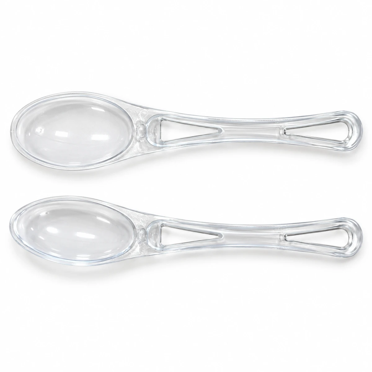 Transparent honey portion spoons