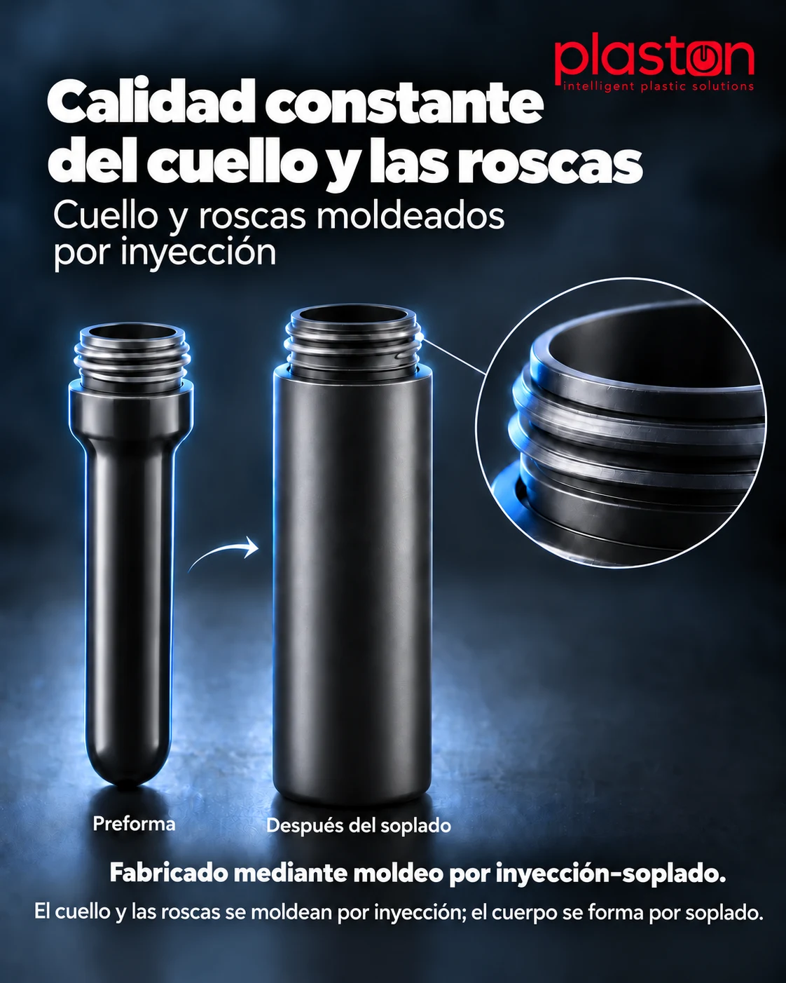Botella para cera en polvo de 30 g — detalle del producto