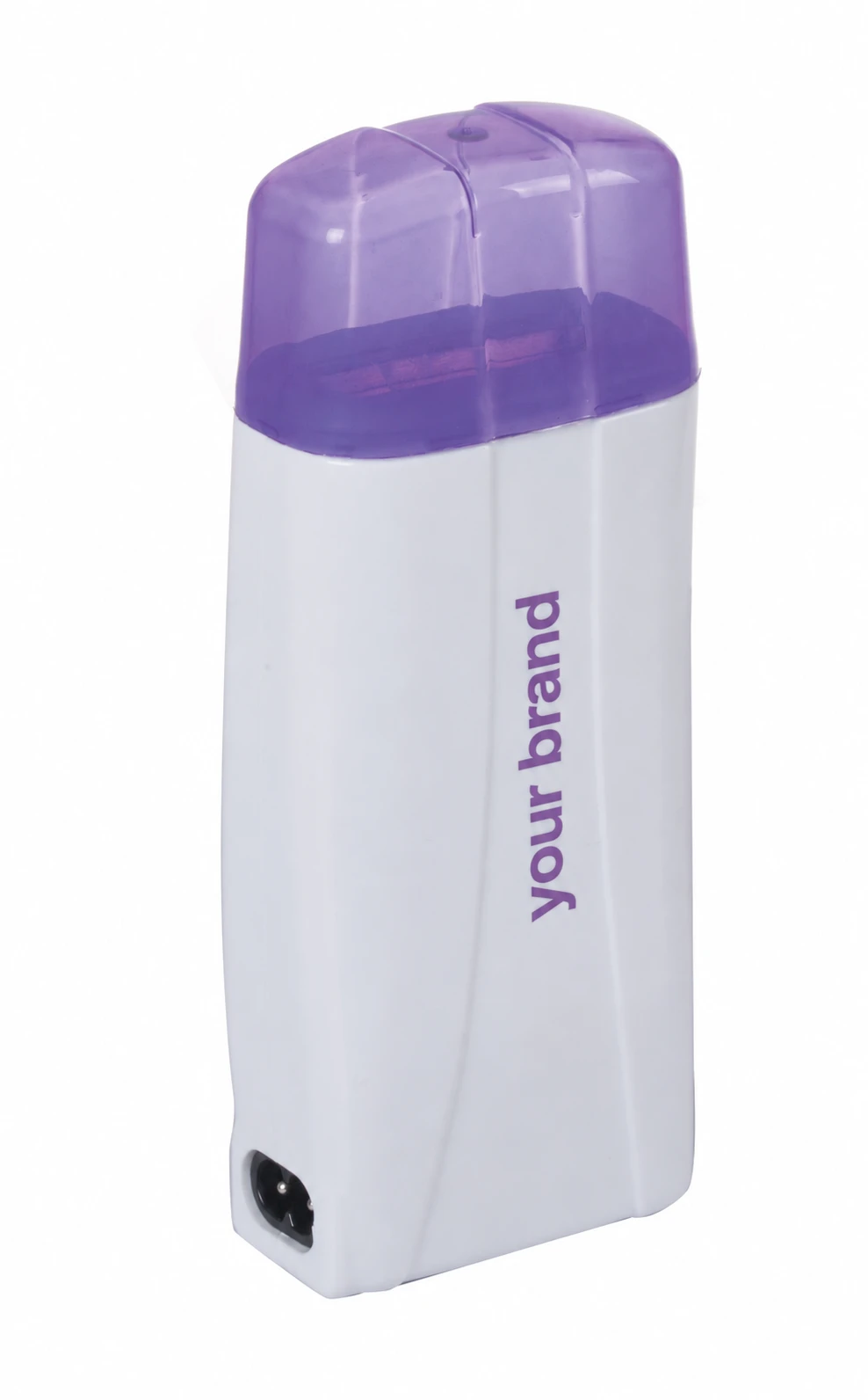Roll-On Wax Cartridge Heater — White / translucent purple