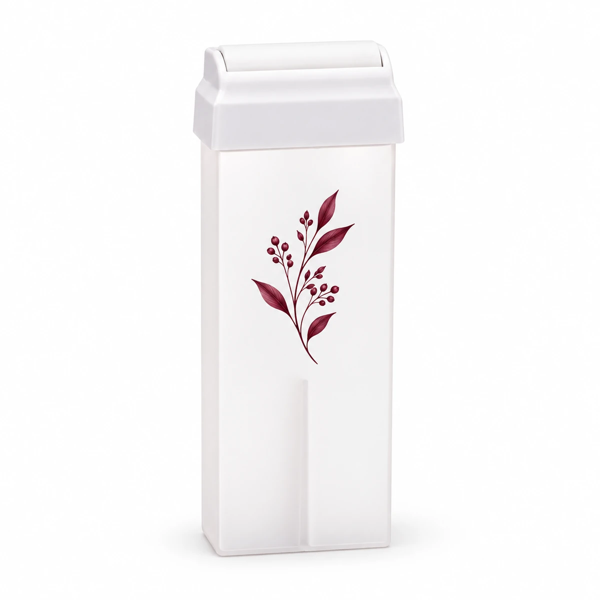Illustrative pad printing decoration on a Plaston roll-on wax cartridge